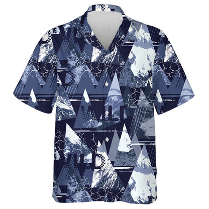 Urban Wild Mountains Camouflage Geometry Pattern Hawaiian Shirt, Hawaiian Shirt Gift, Christmas Gift