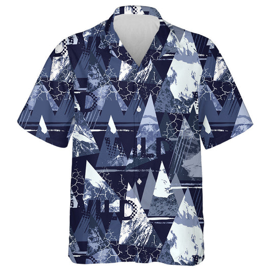 Urban Wild Mountains Camouflage Geometry Pattern Hawaiian Shirt, Hawaiian Shirt Gift, Christmas Gift
