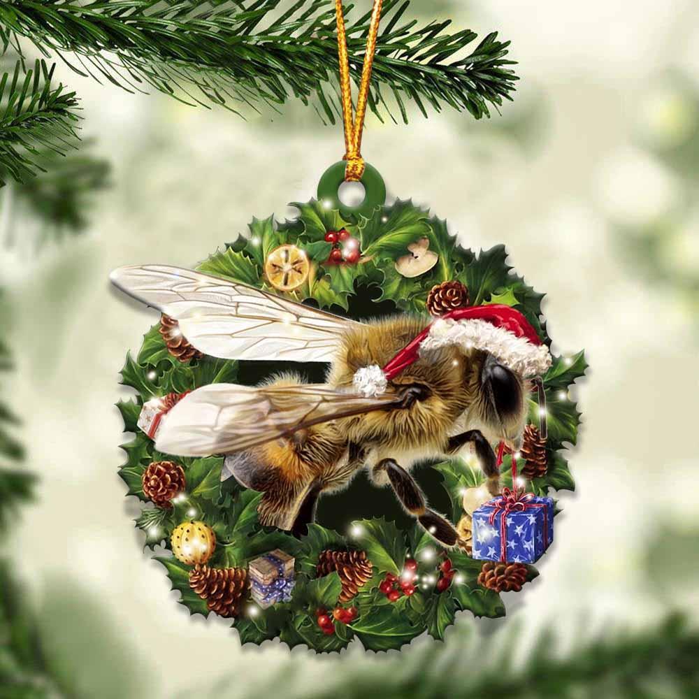 Bee And Christmas Gift For Her Gift For Him Gift For Bee Lover Ornament, Christmas Gift,Christmas Decoration