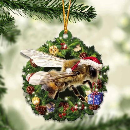 Bee And Christmas Gift For Her Gift For Him Gift For Bee Lover Ornament, Christmas Gift,Christmas Decoration