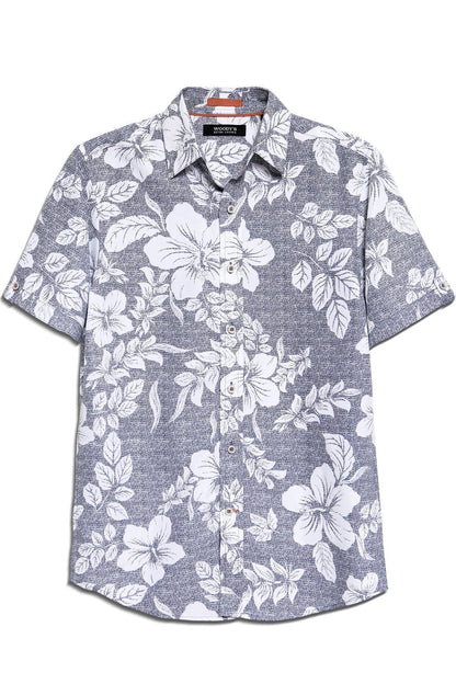 Hibiscus Print Hawaiian Aloha Shirt Hawaiian Shorts Beach Short Sleeve, Hawaiian Shirt Gift, Christmas Gift