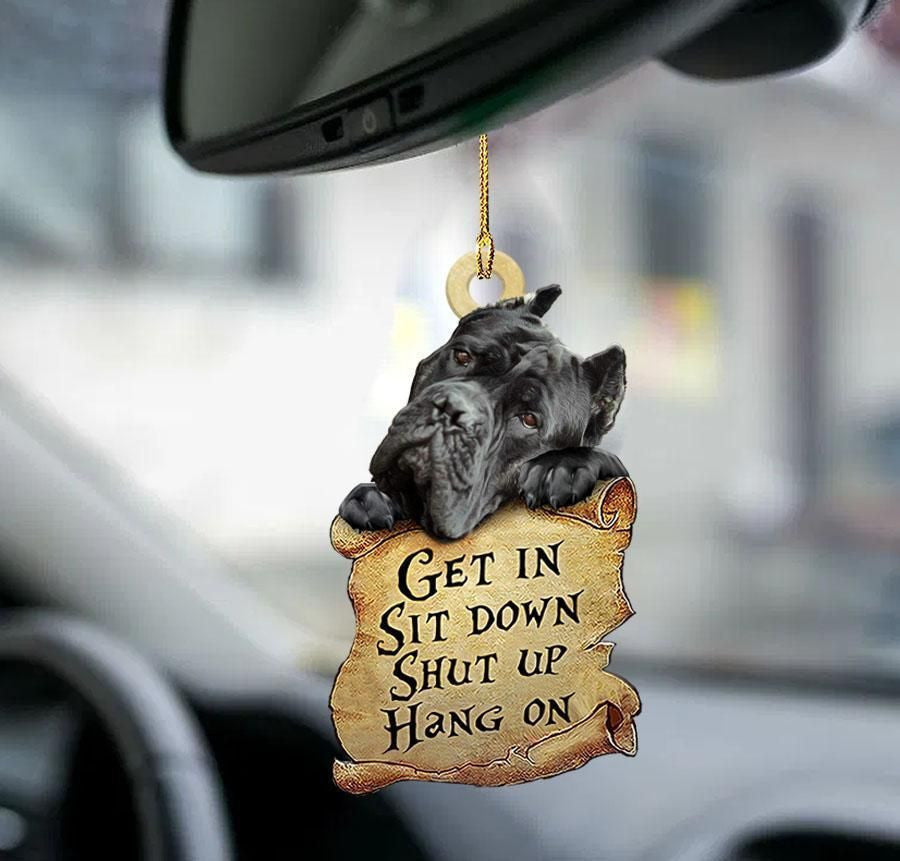 Cane Corso get in two sided ornament, Happy Christmas Ornament, Christmas Gift, Christmas Decoration