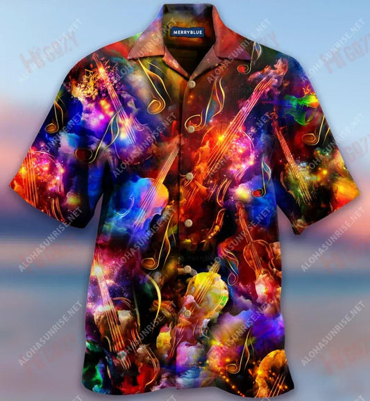 Love Is Like Violin, The Strings Remain Forever Unisex Hawaiian Shirt Ocean Short Sleeve Tactical Hawaiian Shirt Hawaiian Shirts For Women, Hawaiian Shirt Gift, Christmas Gift