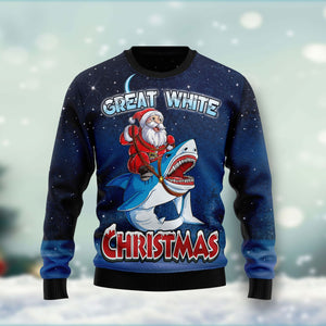 Great White Christmas Shark Ugly Christmas Sweater,Christmas Ugly Sweater,Christmas Gift,Gift Christmas 2022