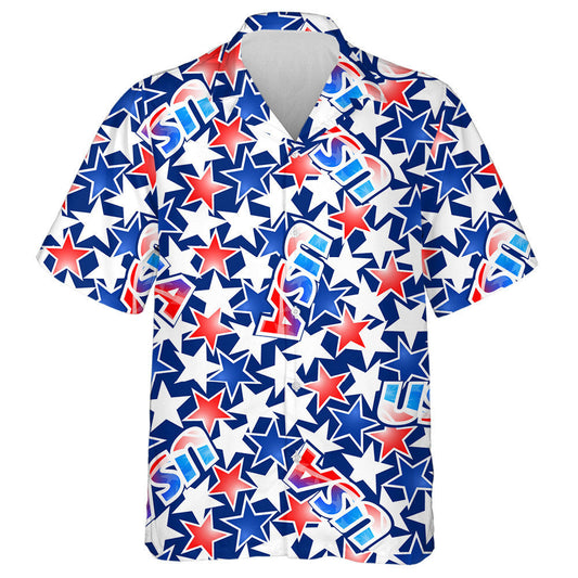 Traditional Colors USA Flag With Stars And Stripes Hawaiian Shirt, Hawaiian Shirt Gift, Christmas Gift