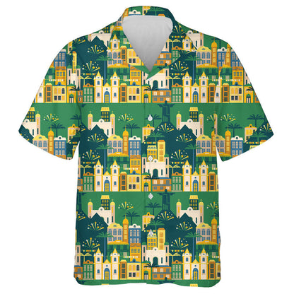 Noisy American City In The Independence Day Illustraion Hawaiian Shirt, Hawaiian Shirt Gift, Christmas Gift