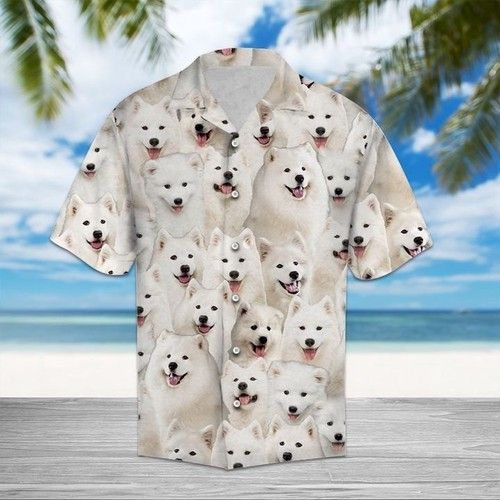 Samoyed Hawaiian Shirt Summer, Hawaiian Shirt Gift, Christmas Gift