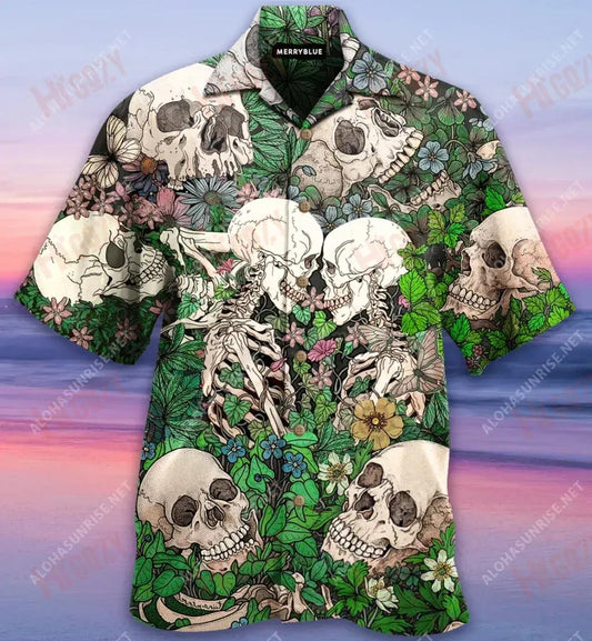 Follow Simple Rule Skull Unisex Short Sleeve Shirt Vacation Hawaiian T Shirts Tactical Hawaiian Shirt Funny Hawaiian Shirts, Hawaiian Shirt Gift, Christmas Gift