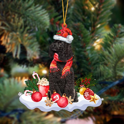 BLACK Miniature Poodle-Better Christmas Hanging Christmas Plastic Hanging Ornament, Christmas Ornament Gift, Christmas Gift, Christmas Decoration