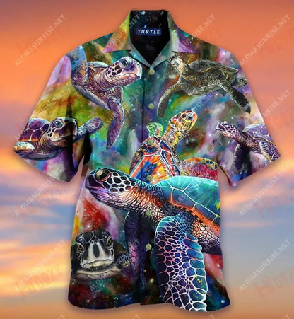 Galaxy Turtle Short Hawaiian Shirt Hobbies Aloha Shirt Best Hawaiian Shirts Hawaiian Shirts For Men, Hawaiian Shirt Gift, Christmas Gift