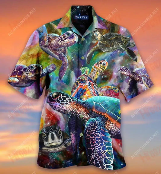 Galaxy Turtle Short Hawaiian Shirt Hobbies Aloha Shirt Best Hawaiian Shirts Hawaiian Shirts For Men, Hawaiian Shirt Gift, Christmas Gift