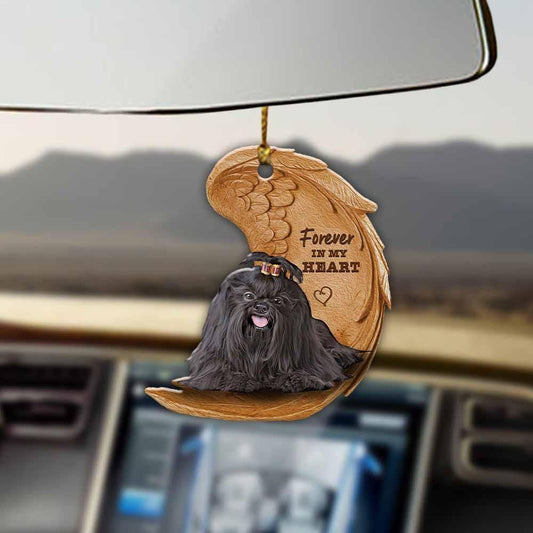 Black Shih Tzu forever in my heart gift for Shih Tzu lover gift for dog mom two sided ornament, Christmas Shape Ornament, Happy Christmas Ornament, Christmas Ornament Gift, Christmas Gift, Christmas Decoration