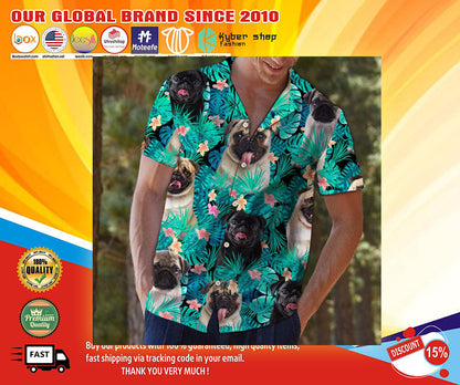 Pug Hawaiian Shirt, Hawaiian Shirt Gift, Christmas Gift