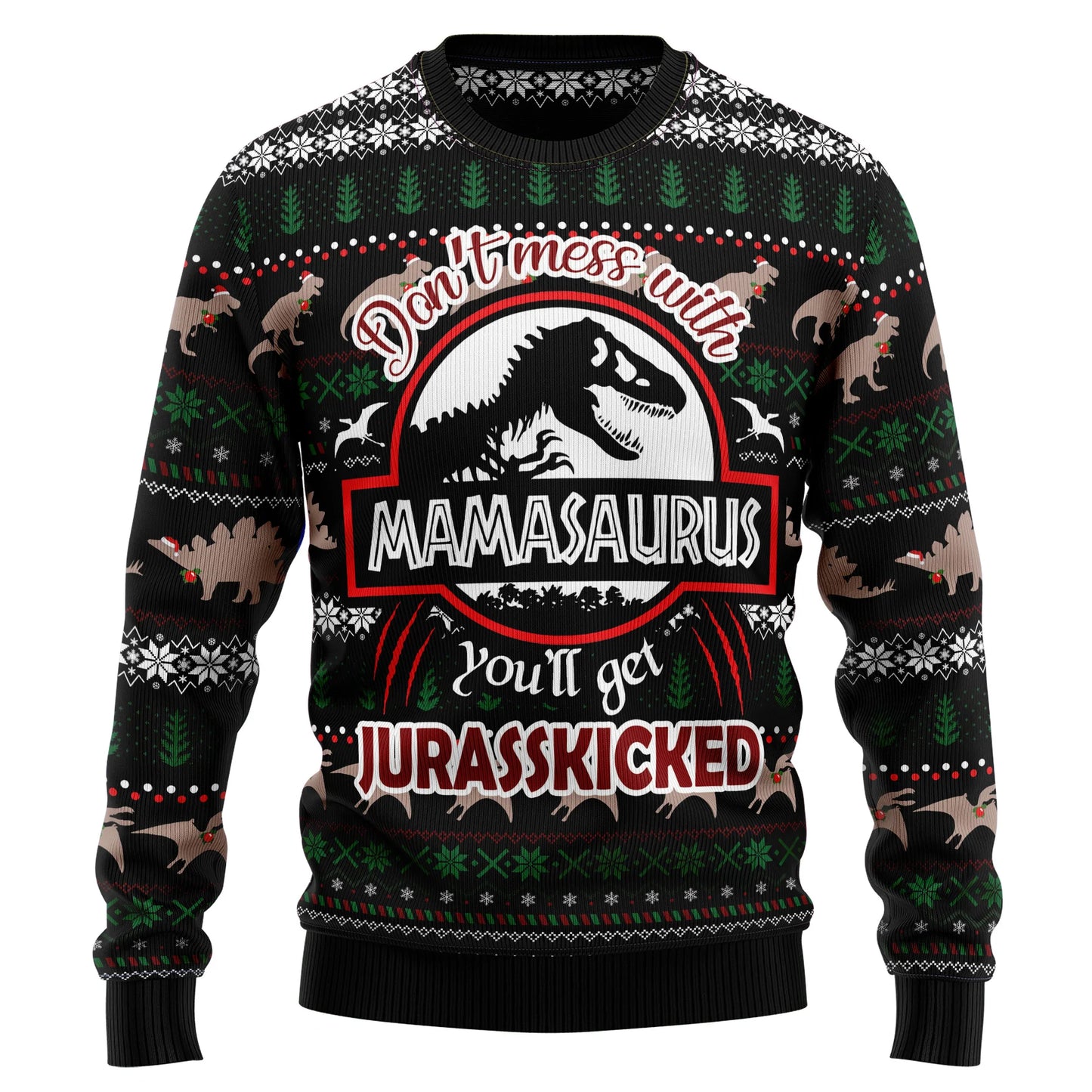 Dinosaur Mamasaurus Ugly Christmas Sweater,Christmas Ugly Sweater,Christmas Gift,Gift Christmas 2024