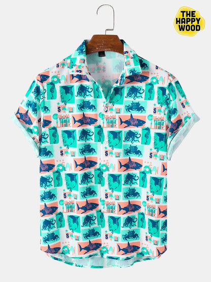 Multiple Fish Graphics Hawaiian Hawaii Shirt, Hawaiian Shirt Gift, Christmas Gift