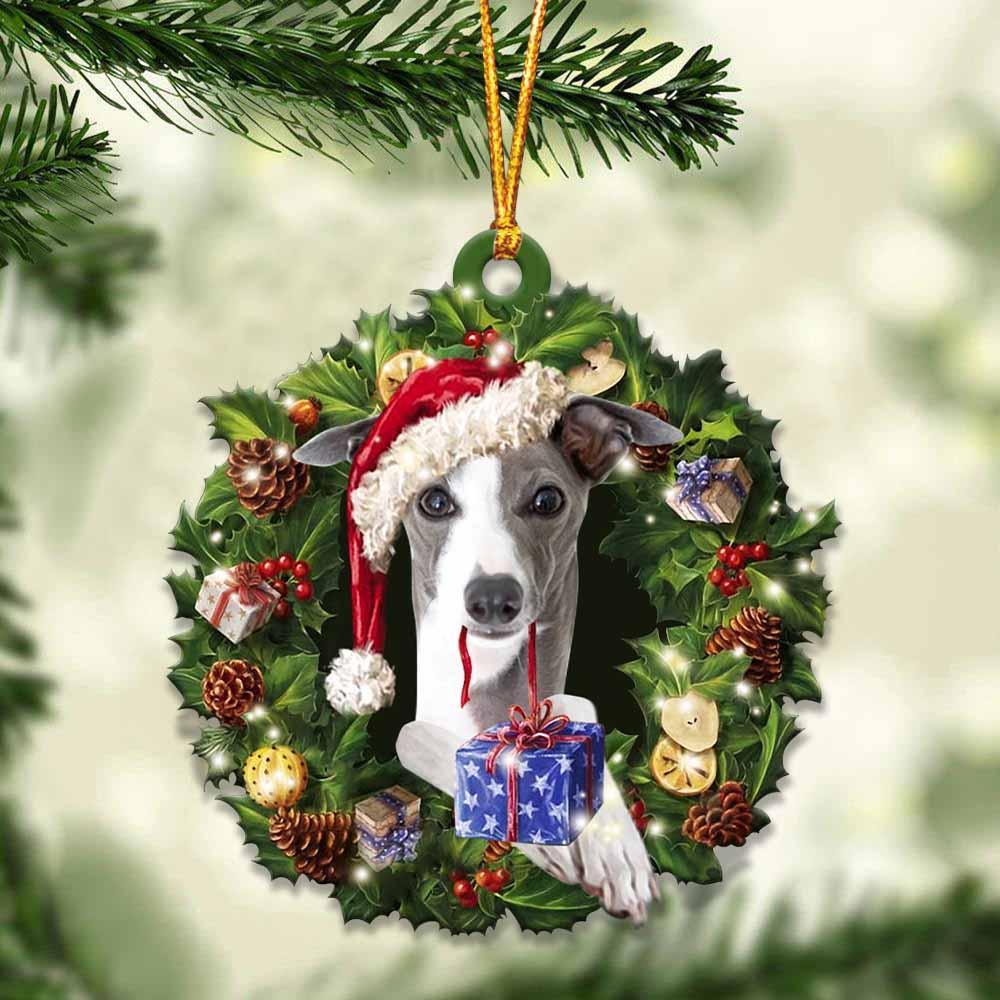 Greyhound And Christmas Gift For Her Gift For Him Gift For Greyhound Lover Ornament,Christmas Gift,Christmas Decoration