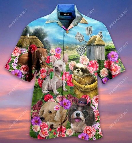 Camellia Dogs Farm Hawaiian Shirt_ Hawaiian Shirts -Hawaiian Shirt Gift, Christmas Gift