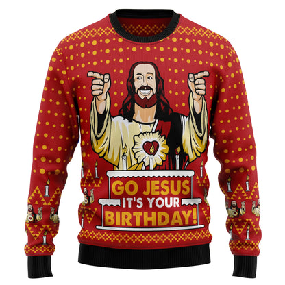 Jessus's Birthday Ugly Christmas Sweater,Christmas Ugly Sweater,Christmas Gift,Gift Christmas 2024