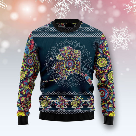 Alaska Blue Mandala Ugly Christmas Sweater, Christmas Ugly Sweater,Christmas Gift,Gift Christmas 2022