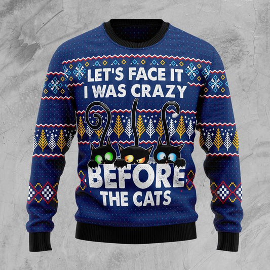 Crazy Cat Ugly Christmas Sweater,Christmas Ugly Sweater,Christmas Gift,Gift Christmas 2022