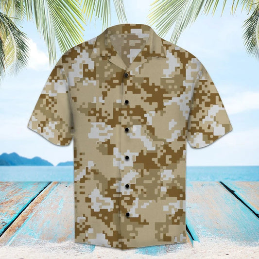 Cool Marine Corps Camo Pattern Hawaiian Shirt,Hawaiian Shirt Gift, Christmas Gift
