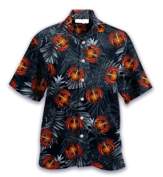 Dragon Tropical Leaves Design Pattern Hawaiian Shirt,Hawaiian Shirt Gift, Christmas Gift