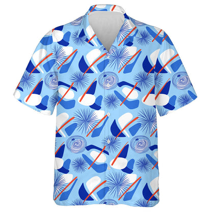 Christmas Pattern With Decorated Geometric Elements Hawaiian Shirt, Hawaiian For Gift