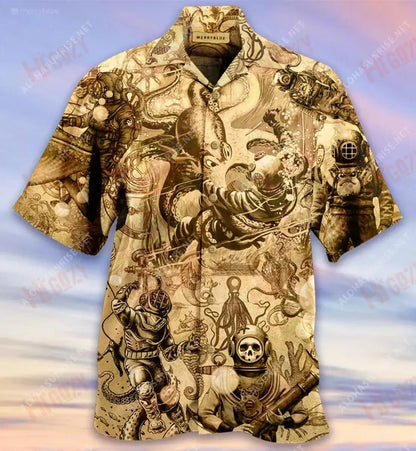 Life Is A Beach Then You Dive Unisex Short Sleeve Shirt Hobbies Hawaiian T Shirts Custom Hawaiian Shirts Hawaiian Shirts For Women, Hawaiian Shirt Gift, Christmas Gift