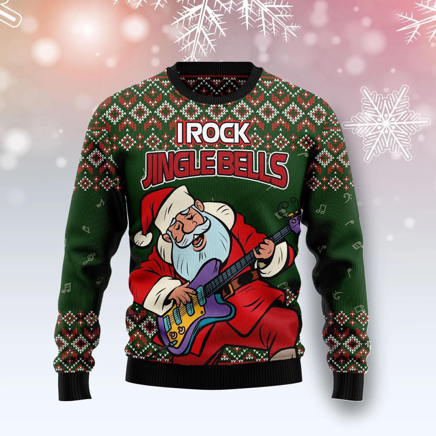 I Rock Jingle Bells unisex womens & mens, couples matching, friends, funny family ugly christmas holiday sweater gifts,Christmas Ugly Sweater