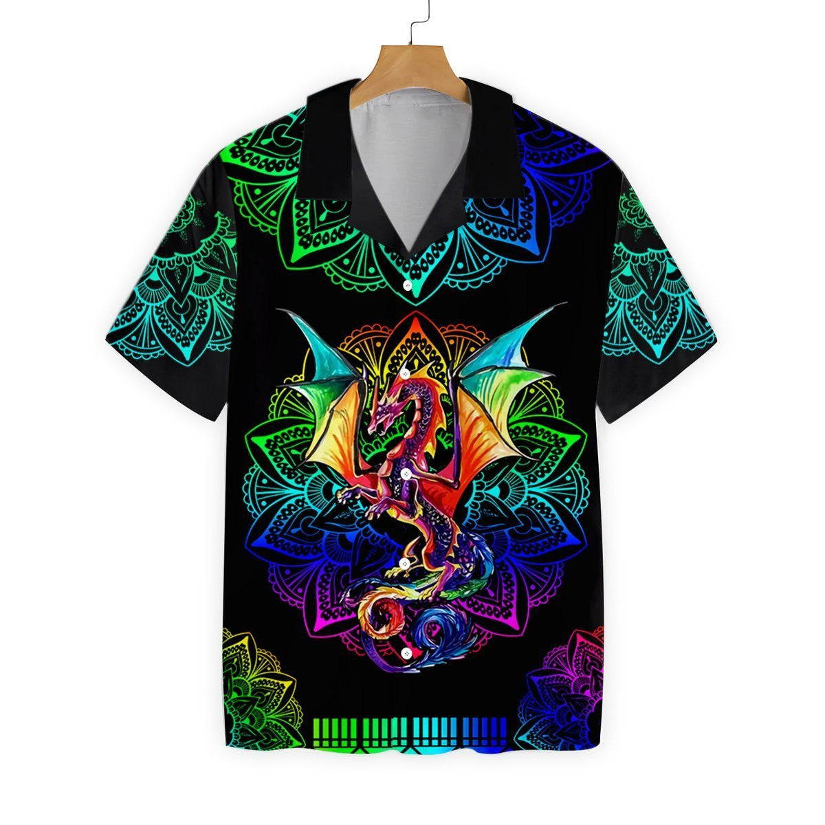 Dragon Mandala Seamless Background Design Hawaiian Shirt,Hawaiian Shirt Gift, Christmas Gift