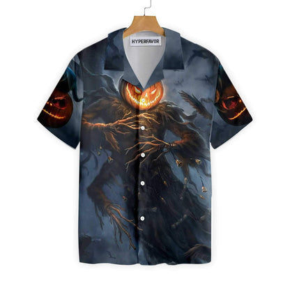 Cat With Pumpkin Monster Halloween Colorful Hawaiian Shirt, Hawaiian For Gift