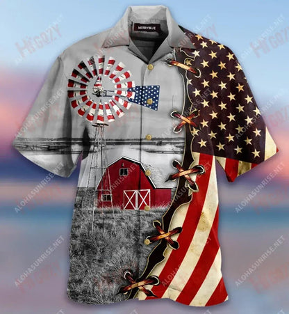 Farming Is A Way Of Life Patriotism Short Sleeve Shirt Summer Hawaiian T Shirts Hawaiian Crazy Shirts Hawaiian Shirt Pattern, Hawaiian Shirt Gift, Christmas Gift