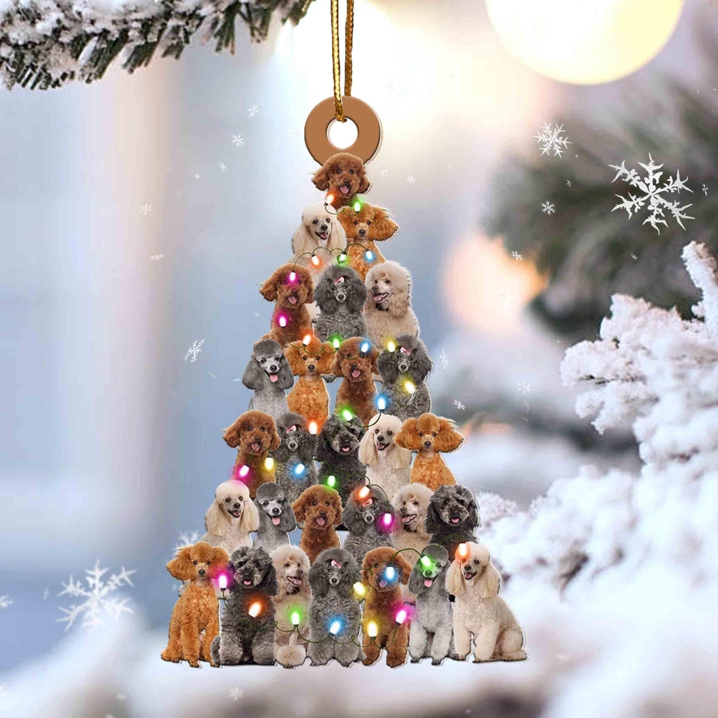 Poodle Lovely Tree Gift For French Poodle Lover Gift For Dog Lover Ornament, Christmas Gift,Christmas Decoration