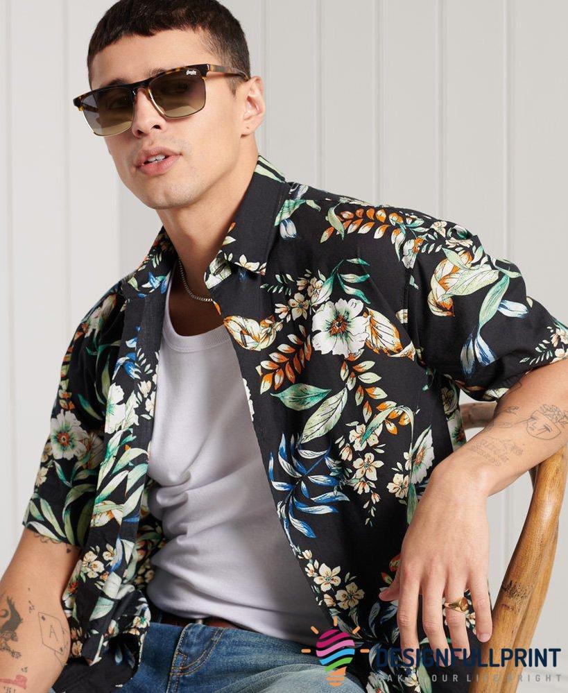 Black Leaf Hawaiian Shirt Lh Aloha Shirt Hawaiian Outfit For Men Hawaiian Shirts For Women Hawaiian Shirts For Men, Hawaiian Shirt Gift, Christmas Gift