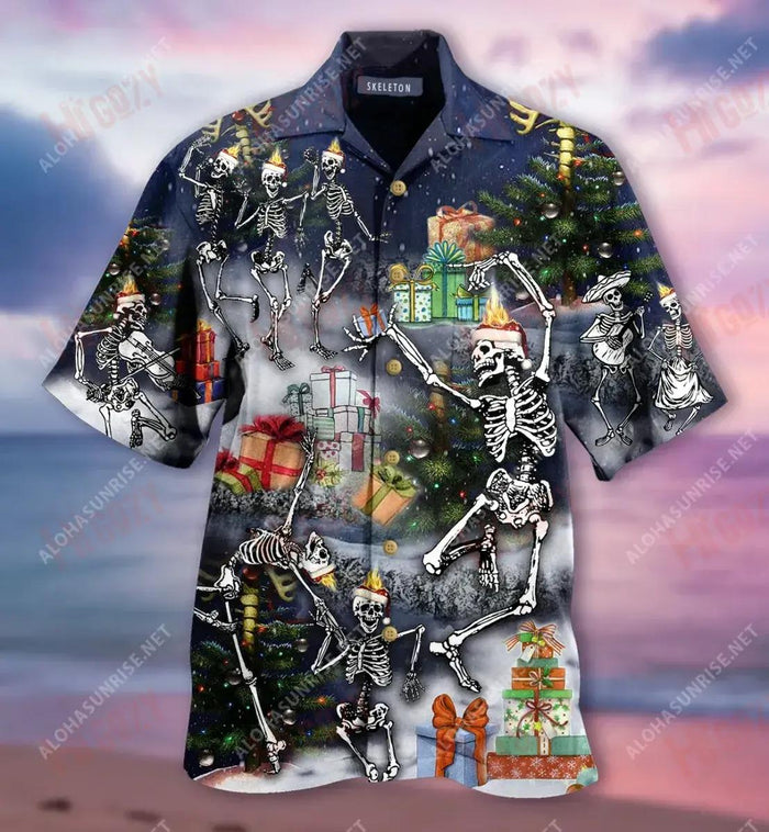 All My Skeletons Out For Dancing Short Hawaiian Shirt Ocean Hawaiian T Shirts Hawaiian Crazy Shirts Crazy Shirts Hawaii, Christmas Gift