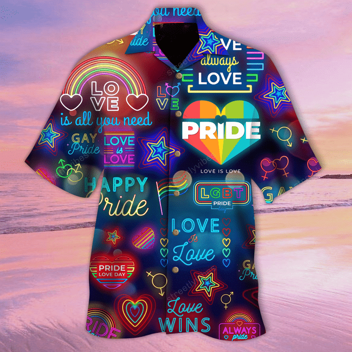 Love Has No Gender Tropical Background Design Hawaiian Shirt, Hawaiian Shirt Gift, Christmas Gift