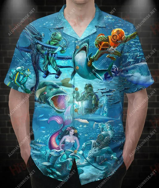 My Journey Into The Deep Blue Unisex Hawaiian Shirt Summer Short Sleeve Hawaiian Crazy Shirts Hawaiian Shirt Pattern, Hawaiian Shirt Gift, Christmas Gift
