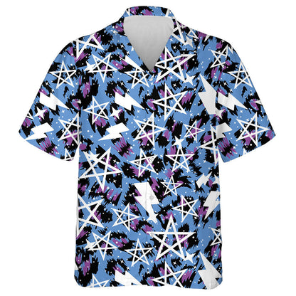 Wild African Leopard With Stars And Rays Hawaiian Shirt, Hawaiian Shirt Gift, Christmas Gift