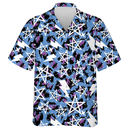 Wild African Leopard With Stars And Rays Hawaiian Shirt, Hawaiian Shirt Gift, Christmas Gift