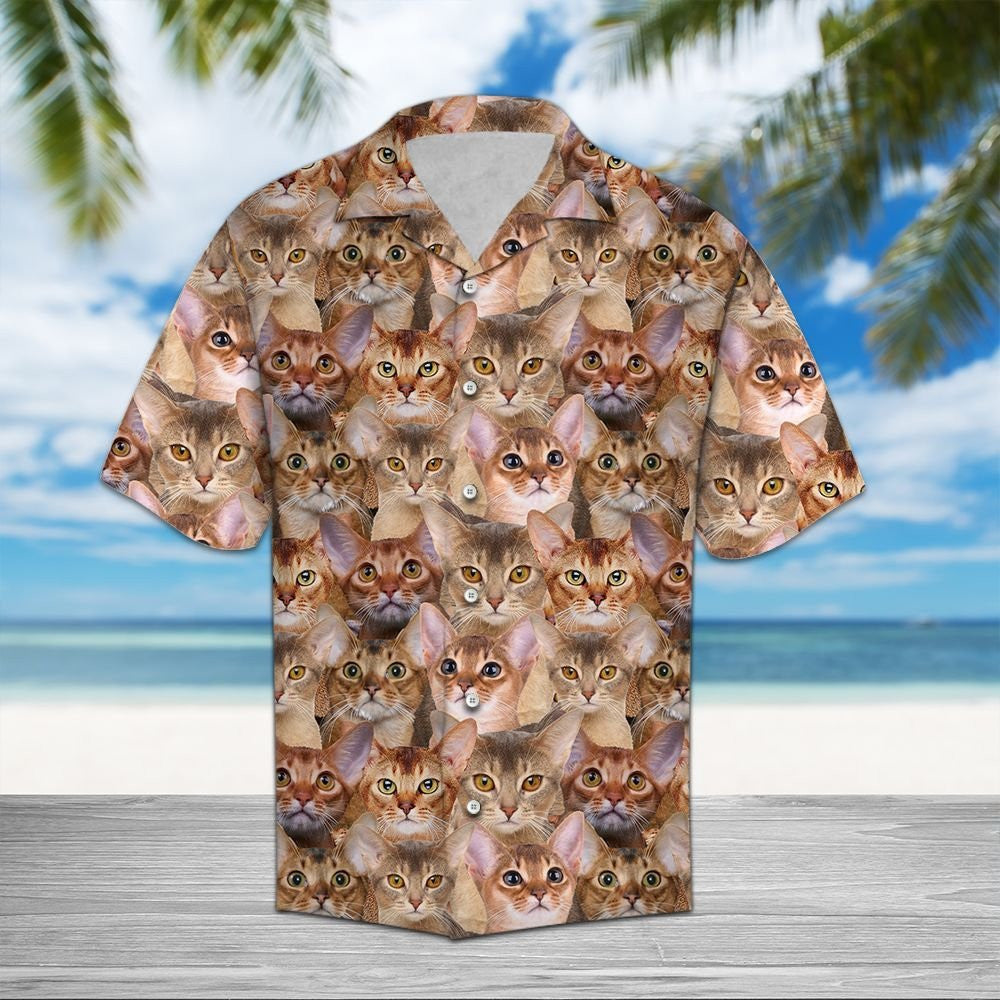 Baby Abyssinian Awesome Animal Face Collection Themed Hawaiian Shirt, Hawaiian Shirt Gift, Christmas Gift