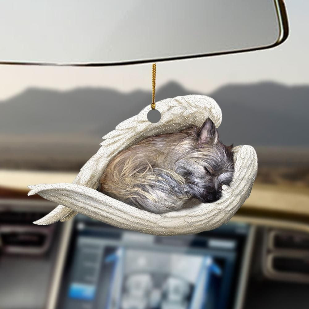 Cairn Terrier Sleeping Angel Ornament, Happy Christmas Ornament, Christmas Gift, Christmas Decoration