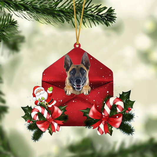Belgian Shepherd Christmas Letter Shaped Ornament , Acrylic Dog Christmas Ornament Xmas Dog Gifts,Christmas Gift,Christmas Decoration