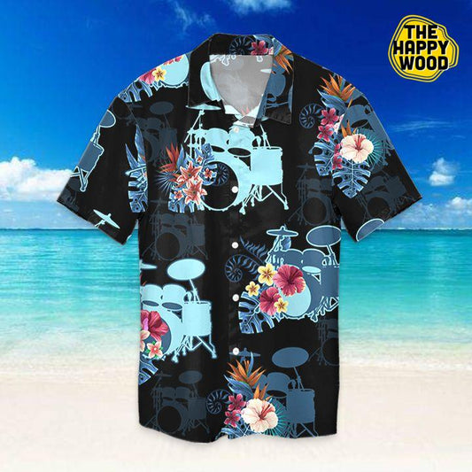 Drum Hawaiian Hawaii Shirt_Hawaiian Shirt Gift, Christmas Gift