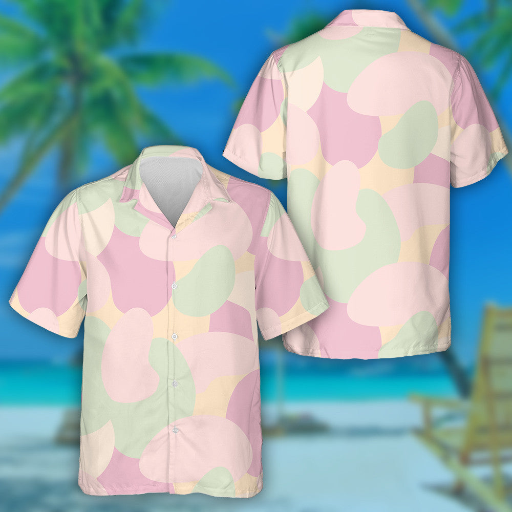 Multicolored Pastel Soft Tone Camo Pattern Military Hawaiian Shirt, Hawaiian Shirt Gift, Christmas Gift