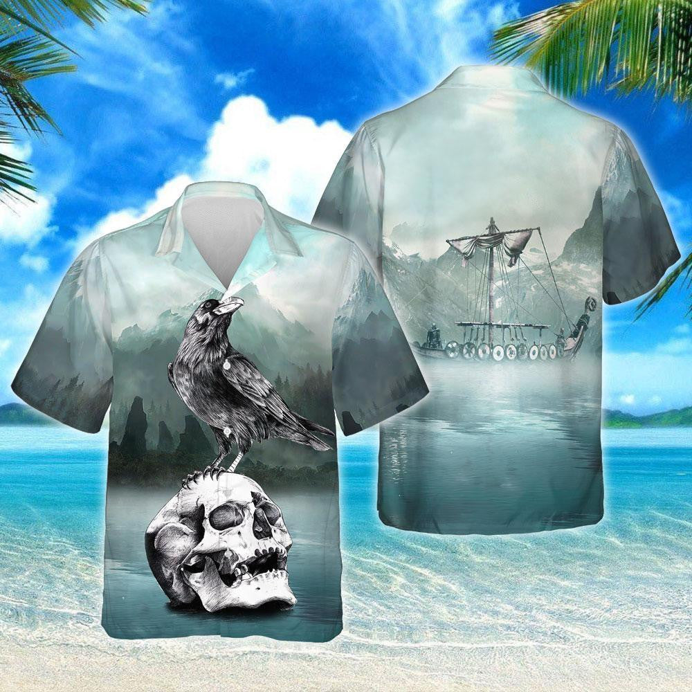 Dead Island Vikings Raven Design Hawaiian Shirt,Hawaiian Shirt Gift, Christmas Gift