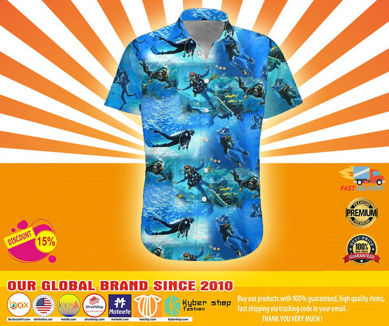 Scuba diving hawaiian shirt, Hawaiian Shirt Gift, Christmas Gift