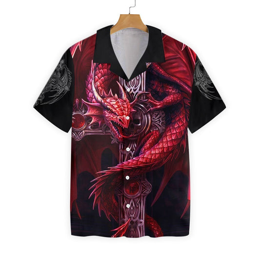Dragon Tattoos Magenta Ornamental Hawaiian Shirt,Hawaiian Shirt Gift, Christmas Gift