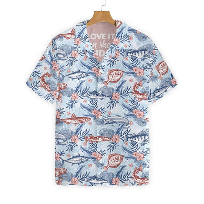 Love It When She Bends Over Fishing Pattern Hawaiian Shirt, Hawaiian Shirt Gift, Christmas Gift