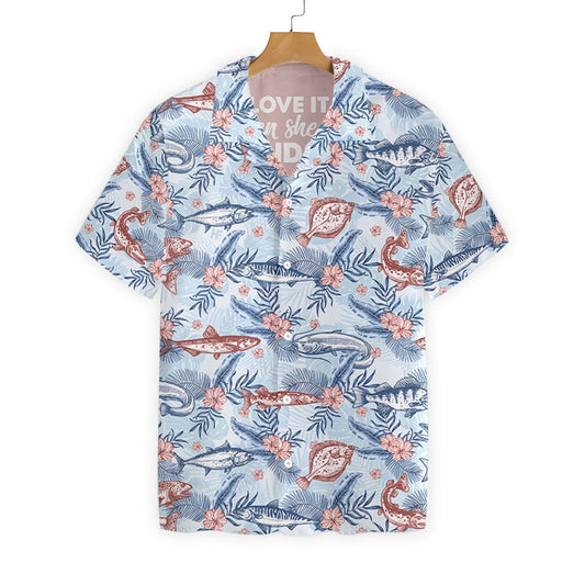 Love It When She Bends Over Fishing Pattern Hawaiian Shirt, Hawaiian Shirt Gift, Christmas Gift