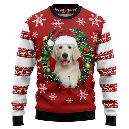 Golden Retriever Wearing Santaâs Hat Ugly Christmas Sweater,Christmas Ugly Sweater,Christmas Gift,Gift Christmas 2024